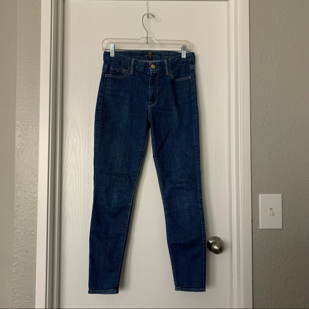 7FAM High Waist Skinny Jeans Size 27 - Picture 2 of 8